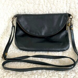 Black Leather Crossbody Bag
